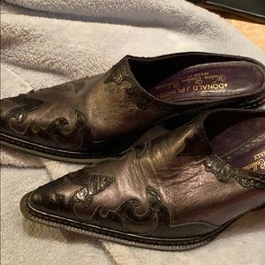 Donald J Pliner Metallic Mule
